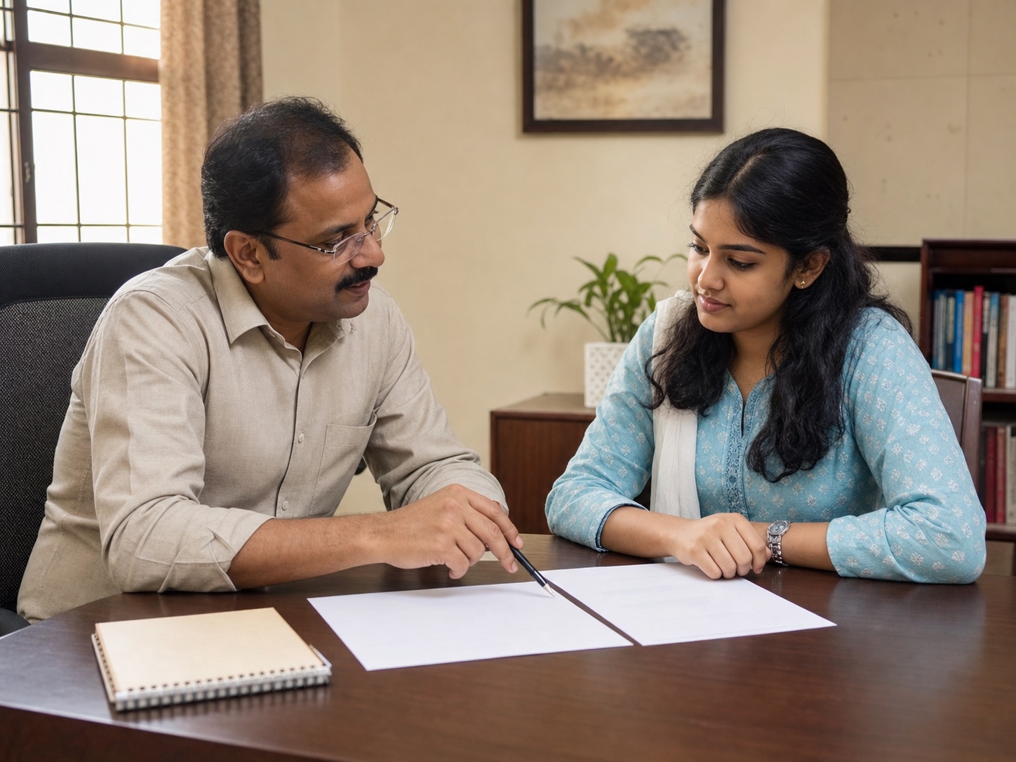 One-to-one education counselling session