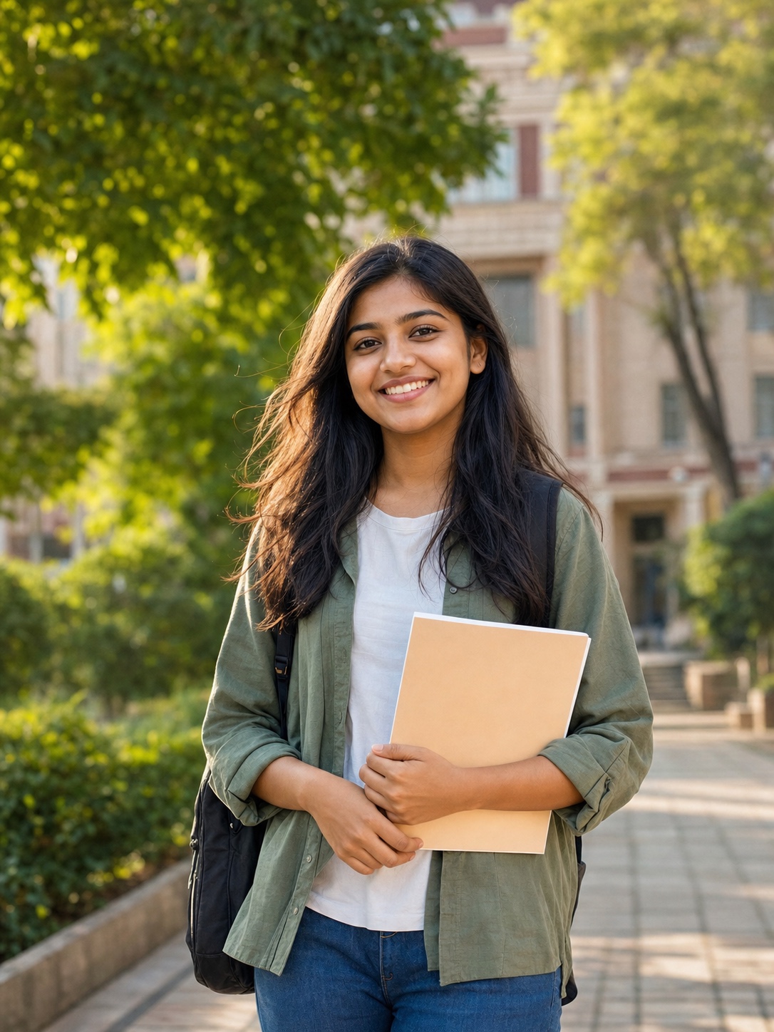 Confident student celebrating an education milestone